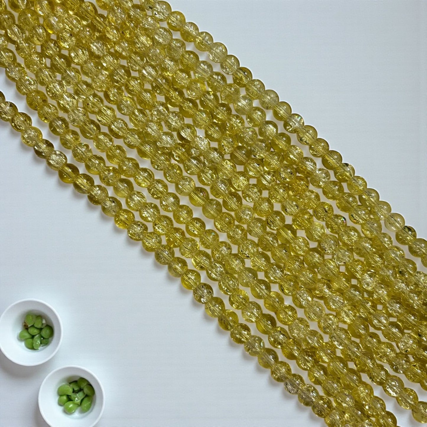 Crackle Beads 8mm - Gold