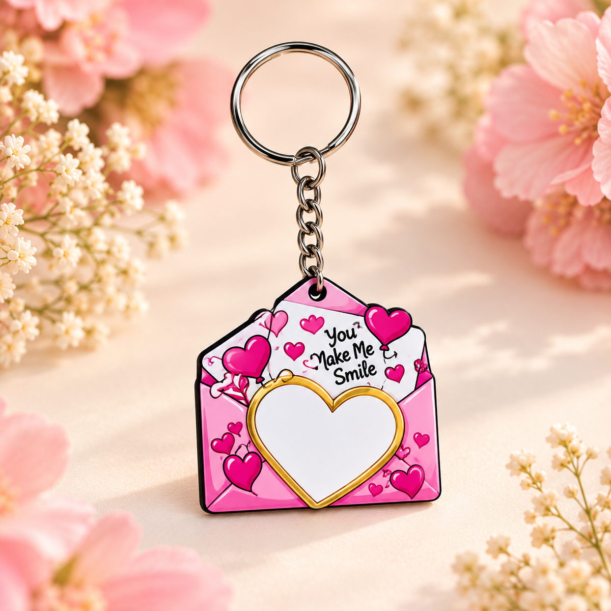 Love Letter MDF Thumbprint Heart Keychain ❤️