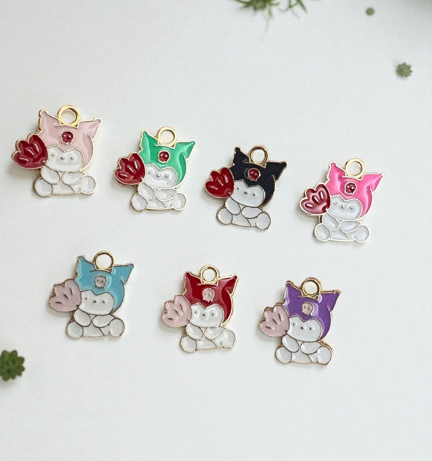 Multicolor Sitting Kuromi Charms (Mixed Pack of 10pcs)