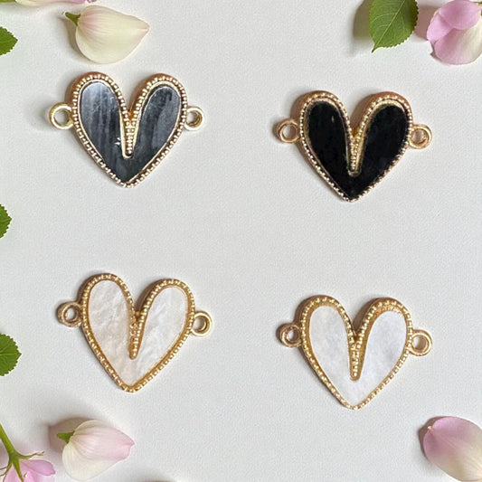 Little Heart Connector Charm 1Pc