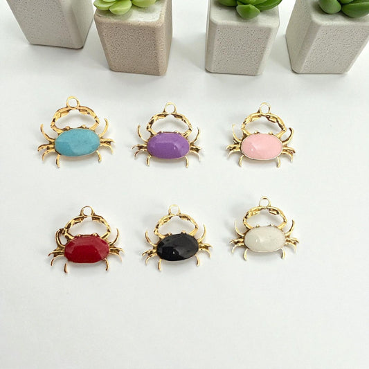 Crab Enamel Charm
