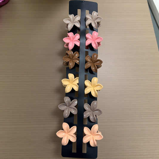 Daisy Korean Hair Claw Clips (Medium) - Pack of 12 Pcs