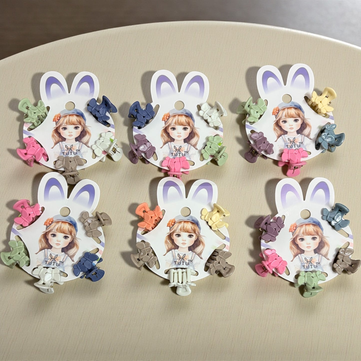 Couple Butterfly Kids Korean Hair Claw Clips (6 Set) - Pack of 30 Pcs
