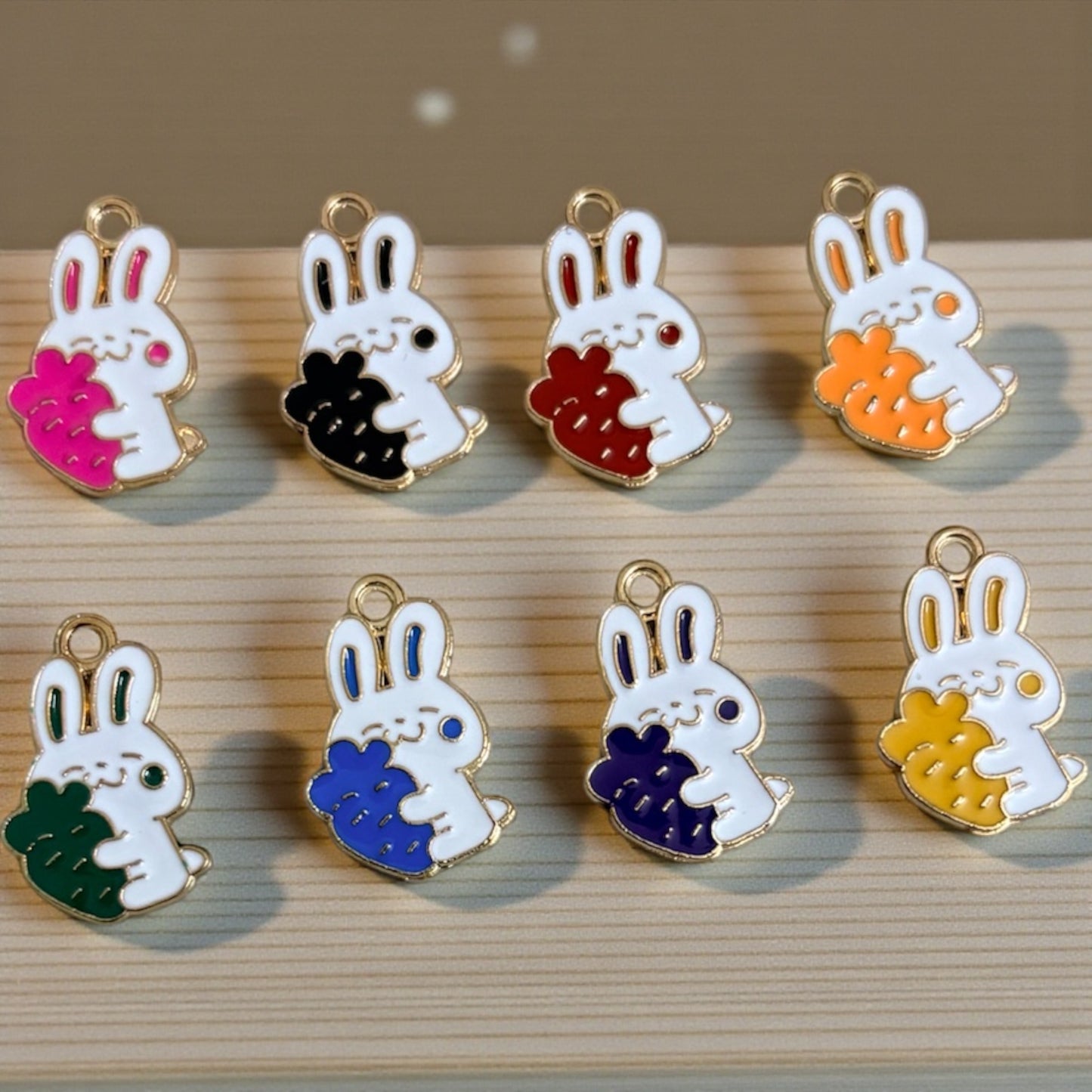 Rabbit with Carrot Charm 1 Pc