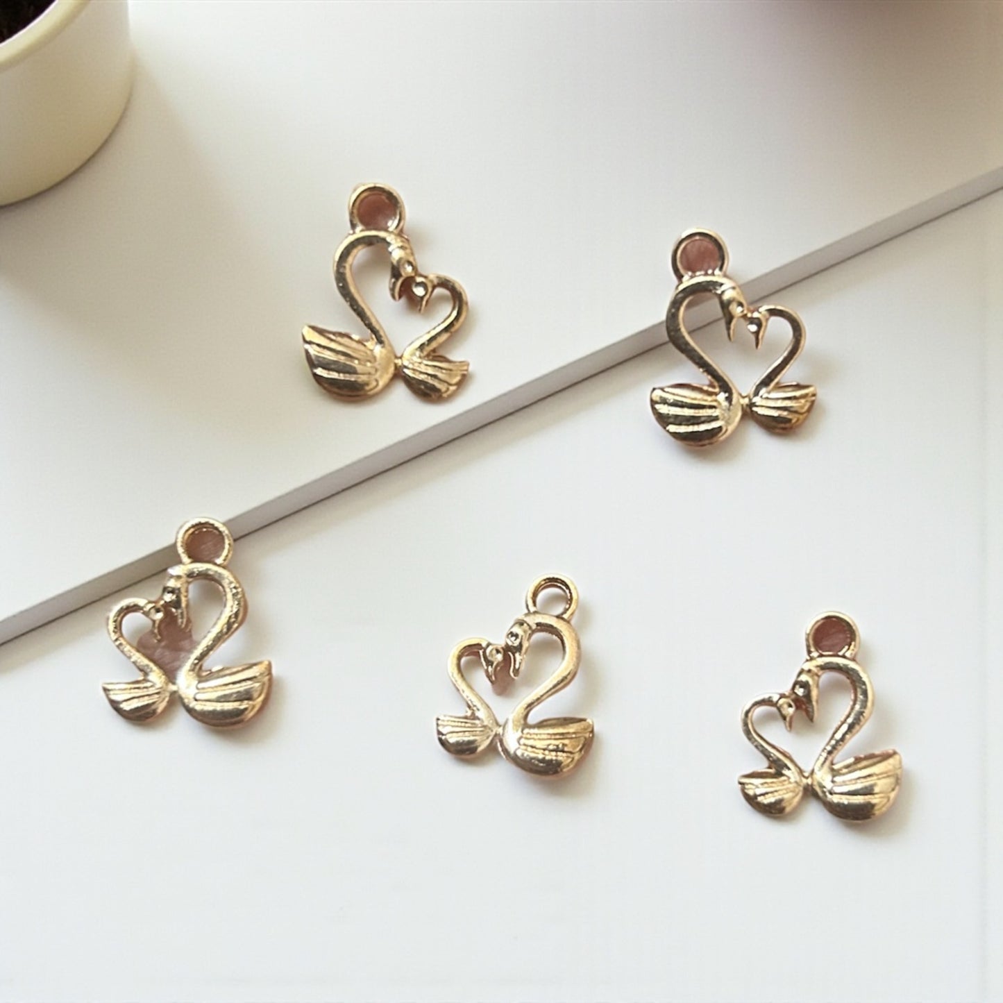 Couple Duck Metal Charm 3Pcs