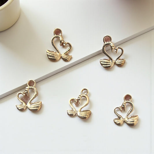 Couple Duck Metal Charm 3Pcs