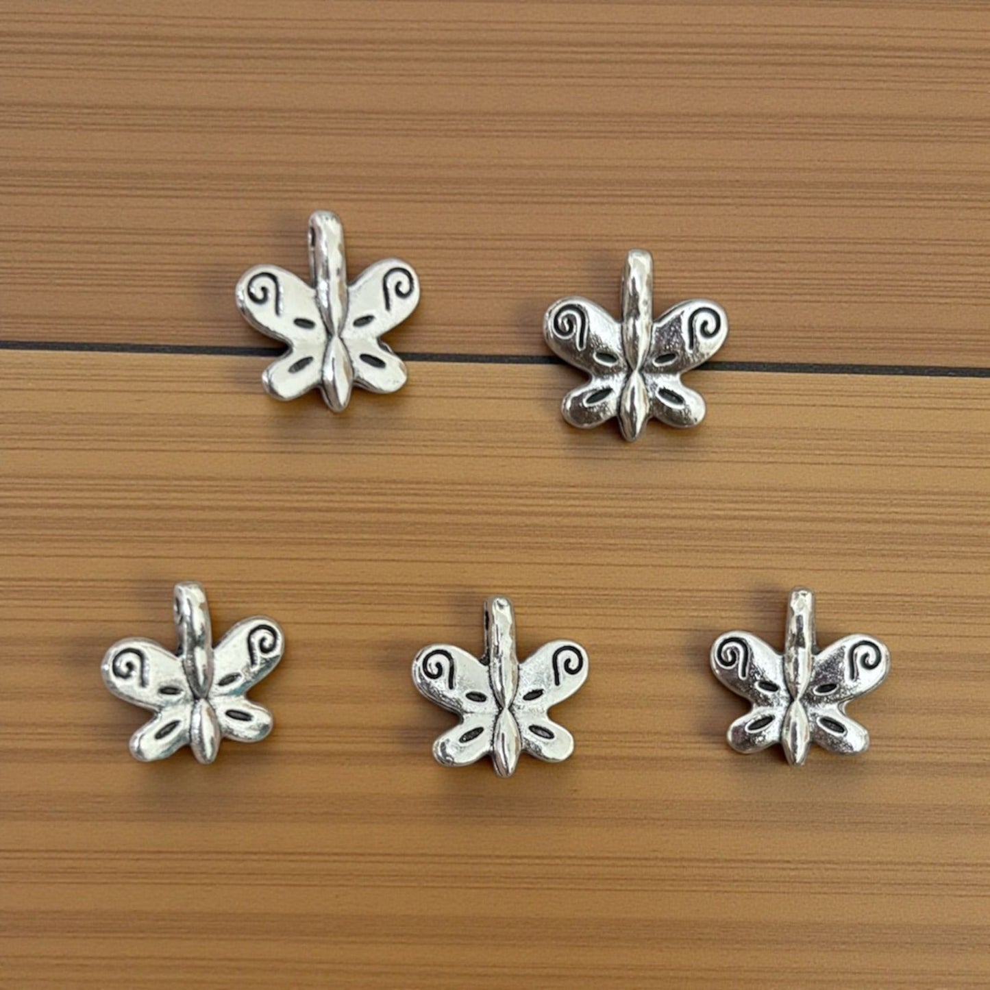 Fancy Butterfly Metal Charm 3Pcs
