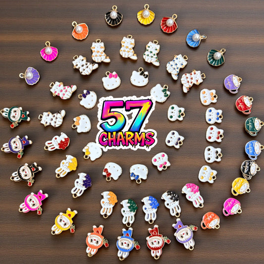Top Trending Mixed Enamel Charms Pack of 57 Charms