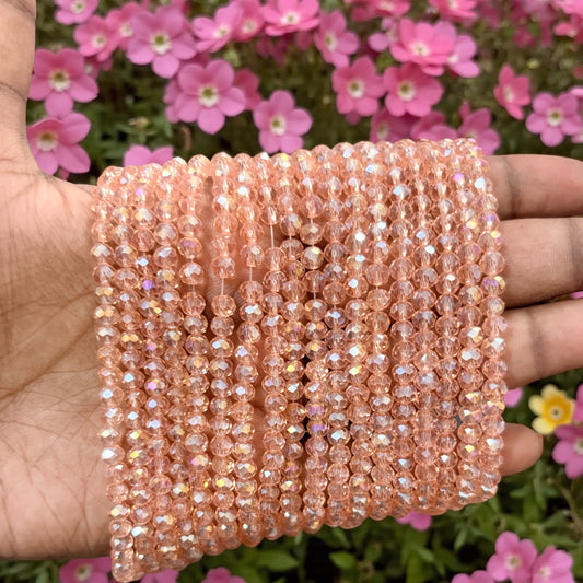 Crystal Beads 4mm - Light Peach