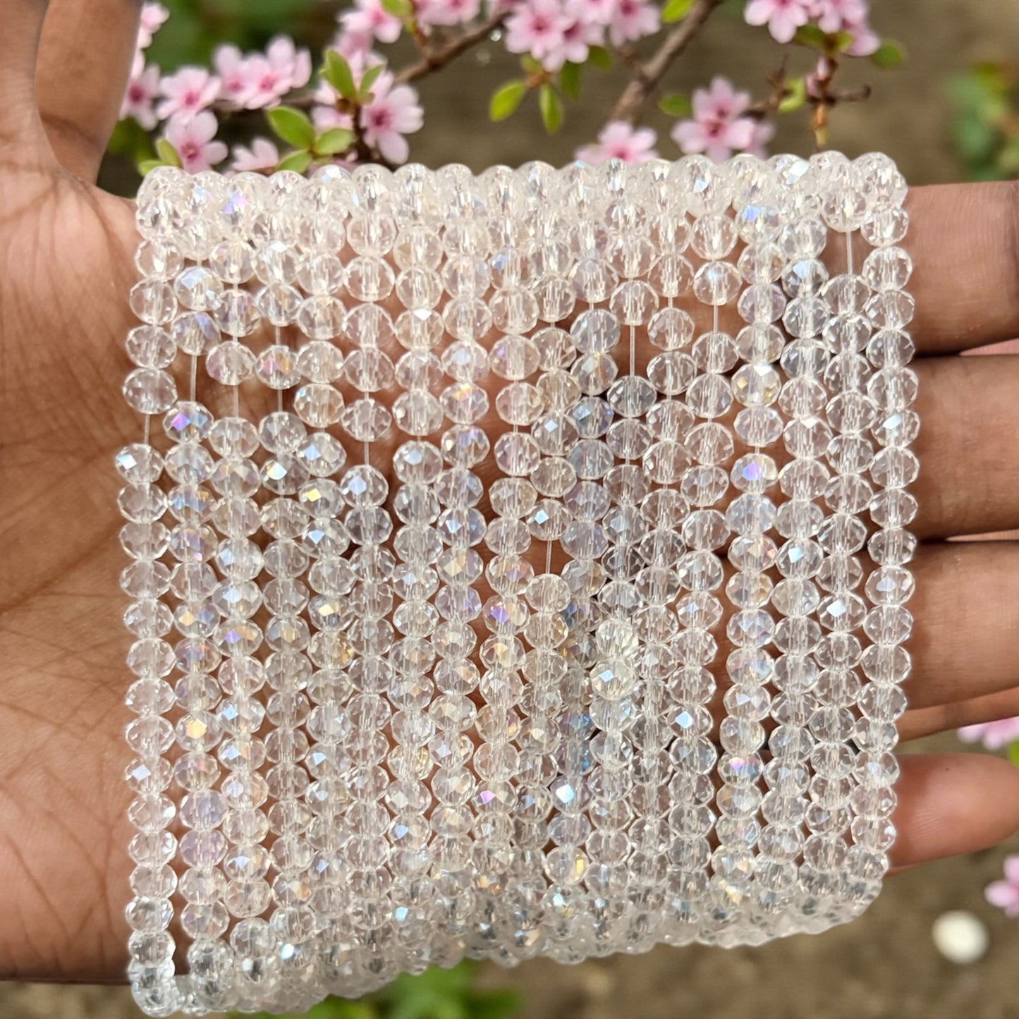Crystal Beads 4mm - White