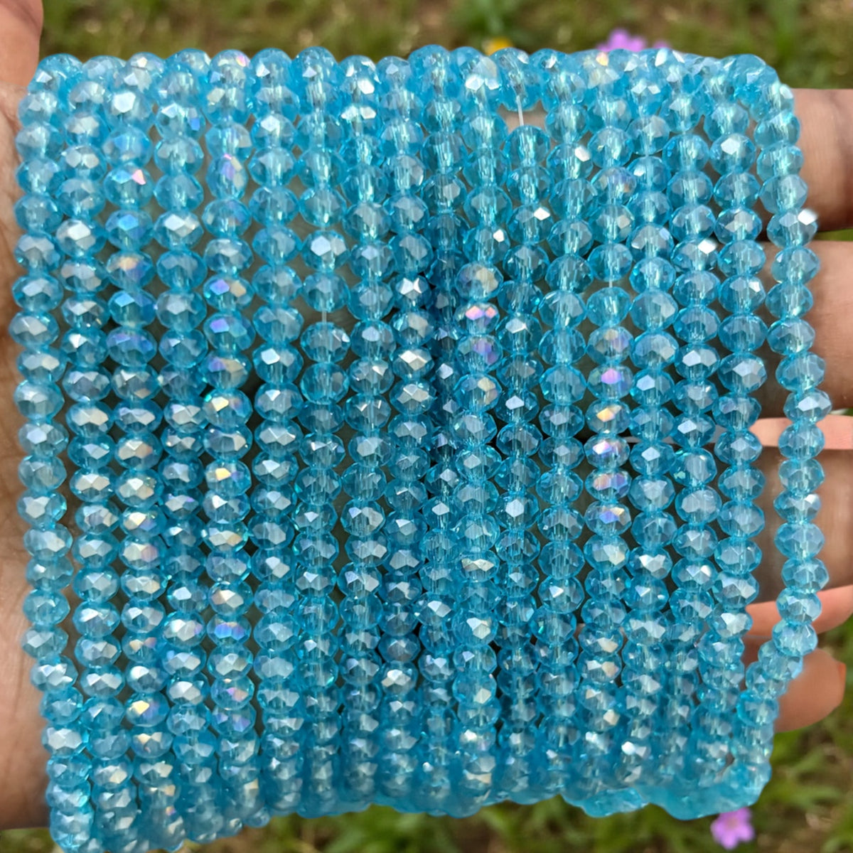 Crystal Beads 4mm - Light Blue