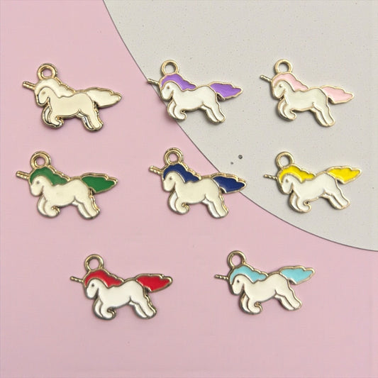 Multicolor Unicorn Charm 1 Pc