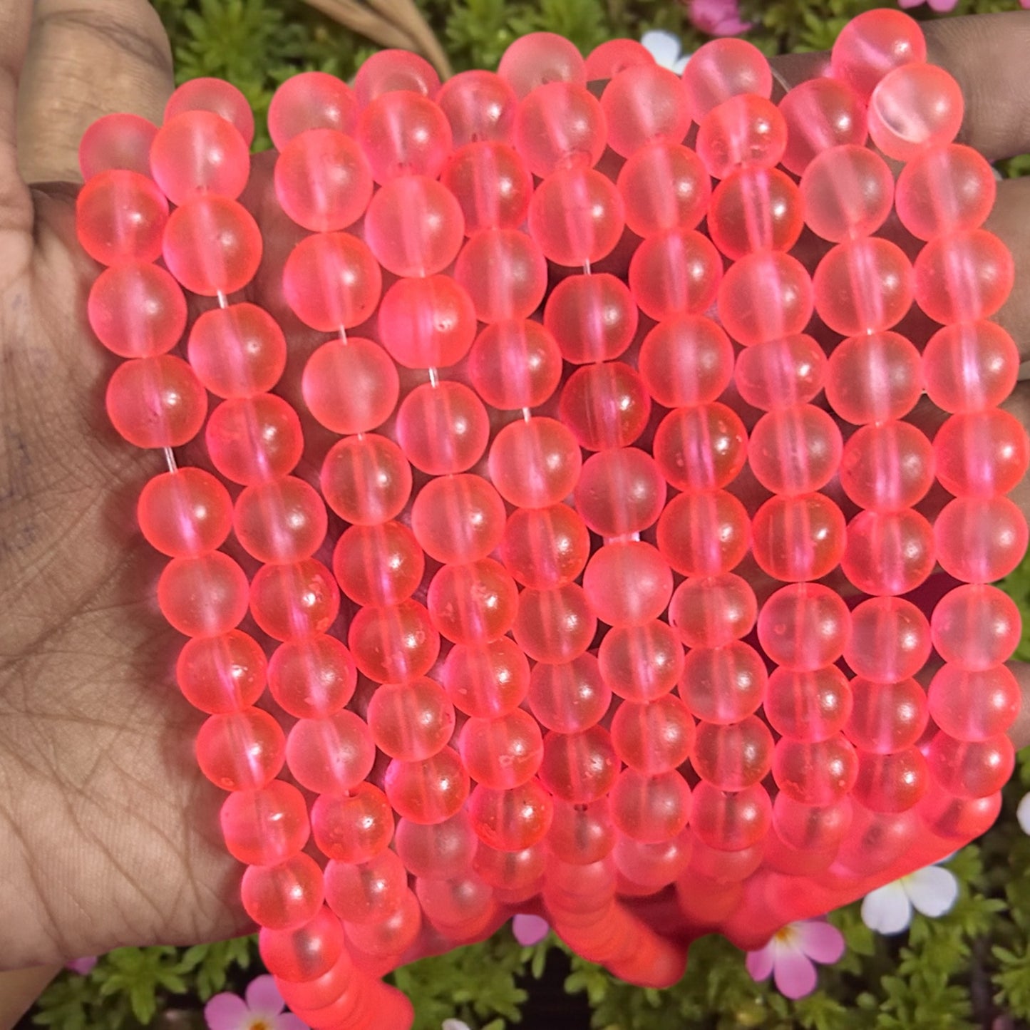 Ice Matte Beads 8mm - Peach