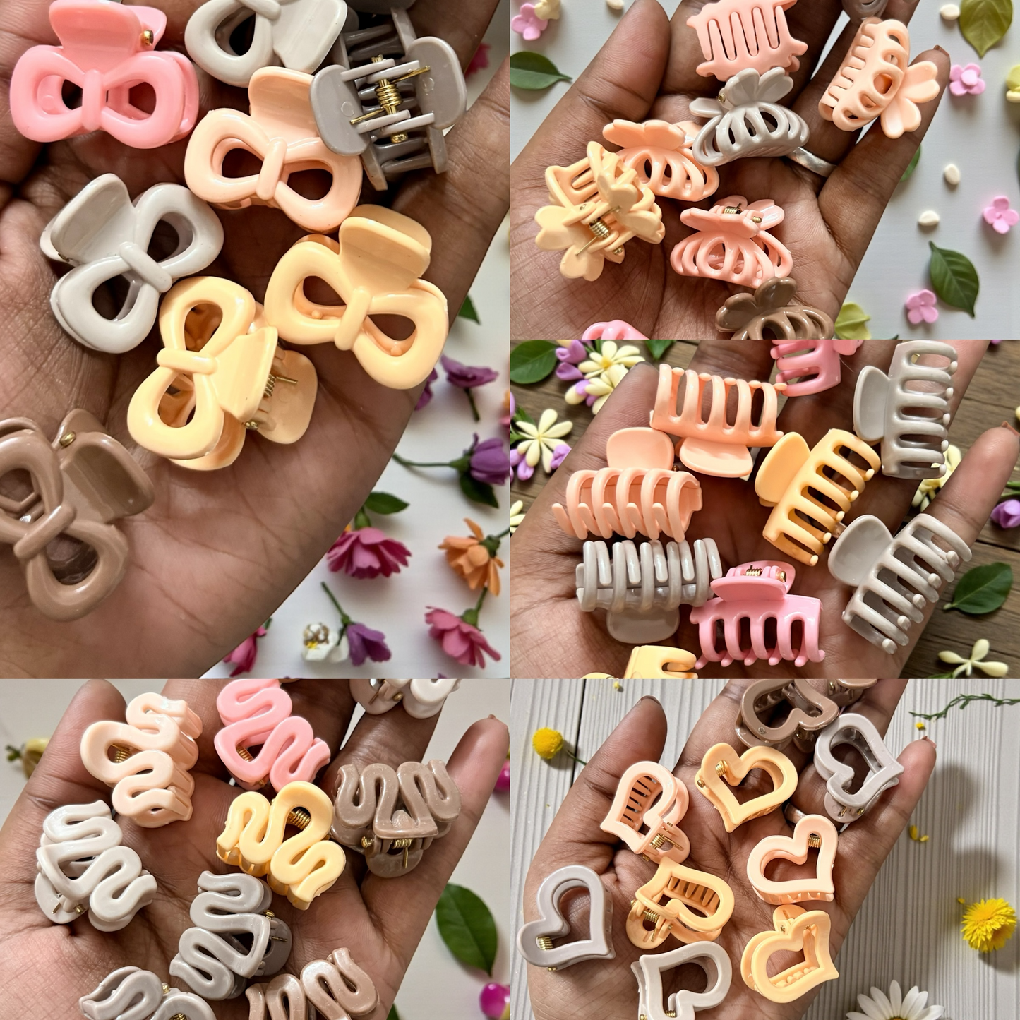 BEE N BEE Korean Hair Claw Clips (Small) - Pack of 10 Pcs JHKC1000051