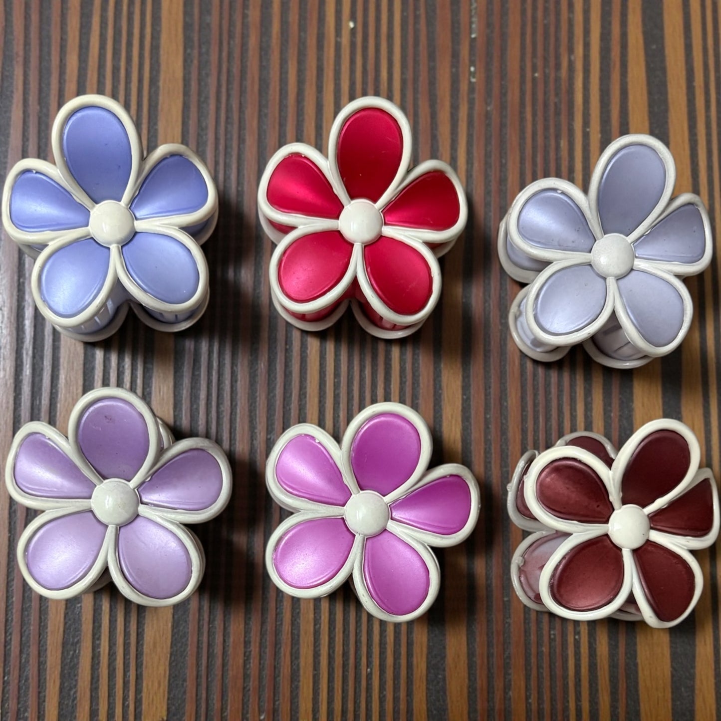 Multicolor Cherry Korean Hair Clips (Big) 6 Pcs - JHKC100117