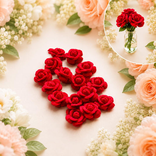Velvet Rose Flower (Pack of 25pcs)