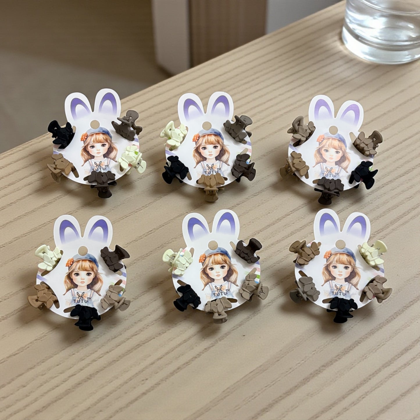 Couple Butterfly Kids Korean Hair Claw Clips (6 Set) - Pack of 30 Pcs - JHKC100138