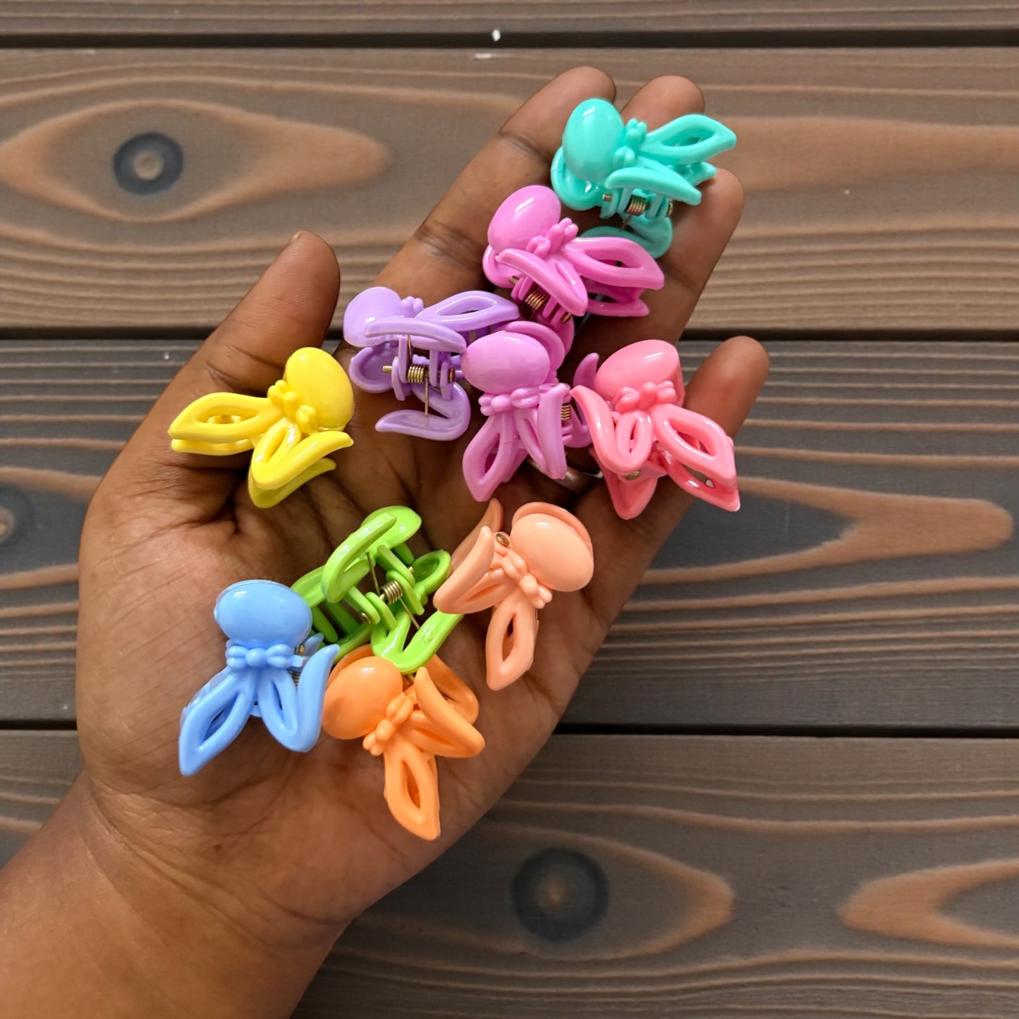 BEE N BEE Multicolor Korean Hair Claw Clips (Small) - Pack of 10 Pcs JHKC1000052