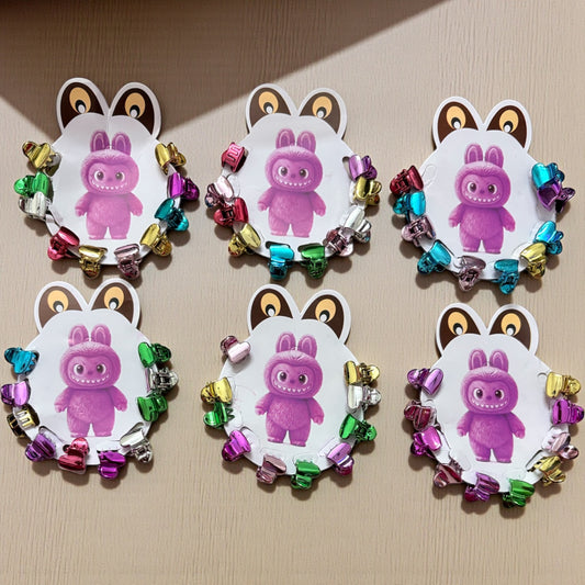 Multicolour Glossy Heart Korean Hair Clips for Kids (6 Set) - 60 pcs JHKC100158