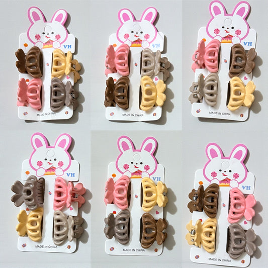Curve Theme Korean Hair Clips 6 Set - 24 Pcs JHKC100177