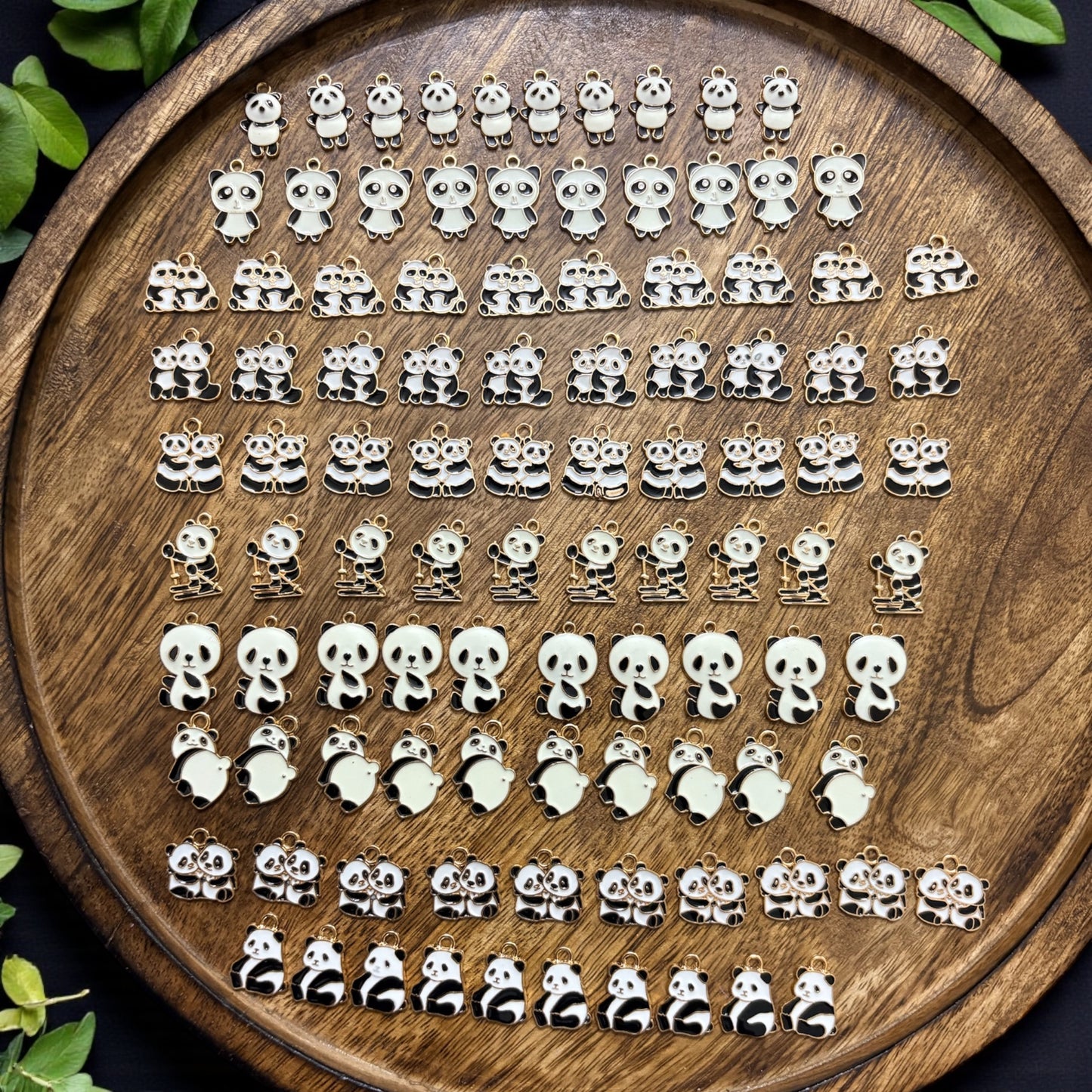 Mixed Panda Charms Combo - Pack of 100 Charms