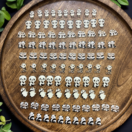 Mixed Panda Charms Combo - Pack of 100 Charms