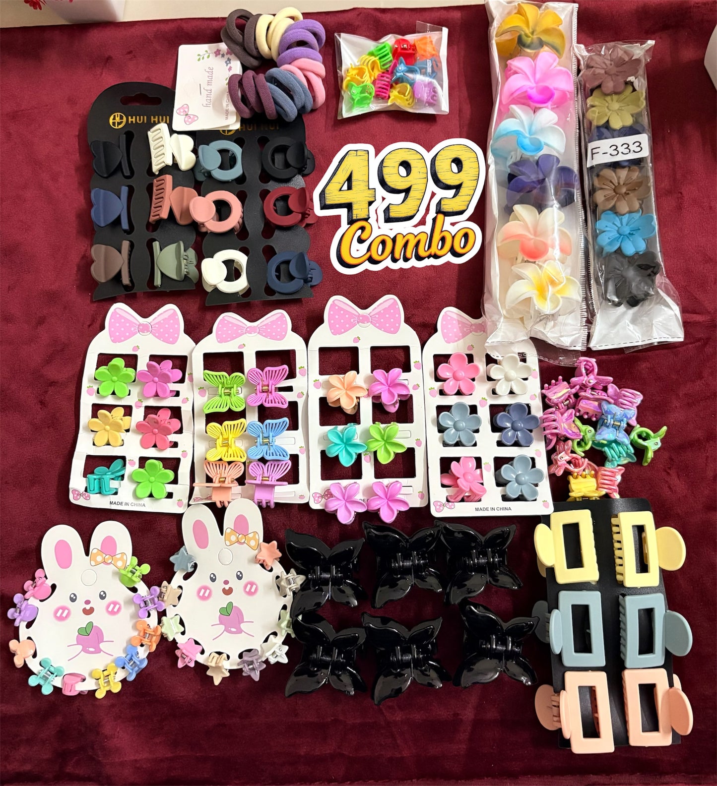 Beginner Hair Accessories Combo Kit (Pack of 104 Clips + 20pcs Hair Band)