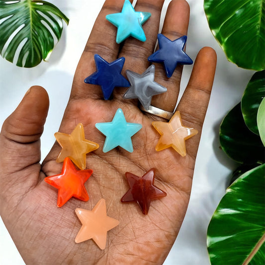 Acrylic Marble Star Beads - pack of 10pcs