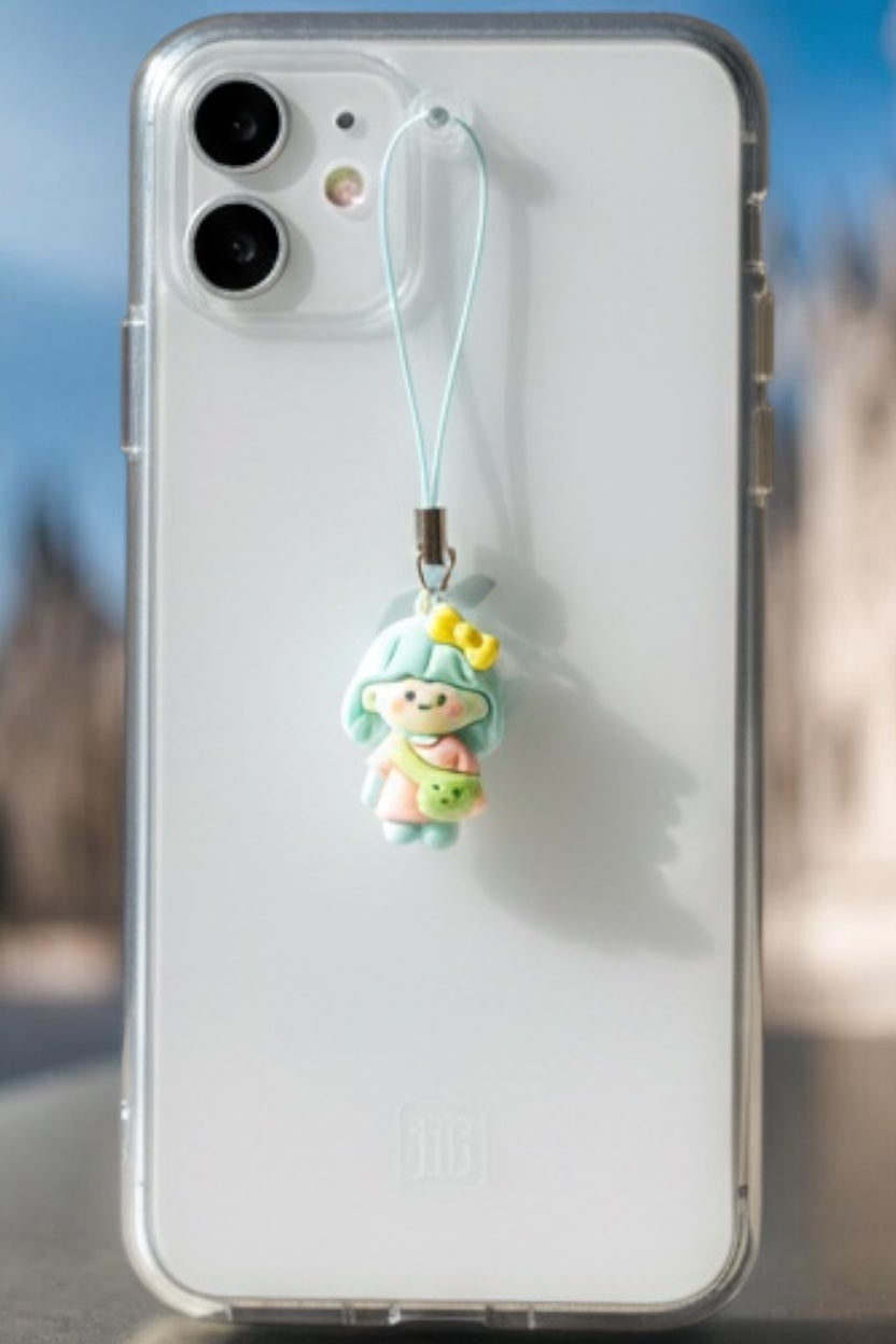 Jo Handmade Blue Doll Phone Charm (1 PC)