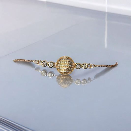 Fancy Stone Bracelet with Adjustable Chain #4