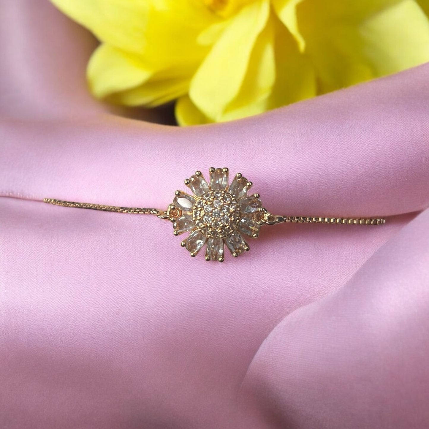 Fancy Stone Bracelet with Adjustable Chain #5