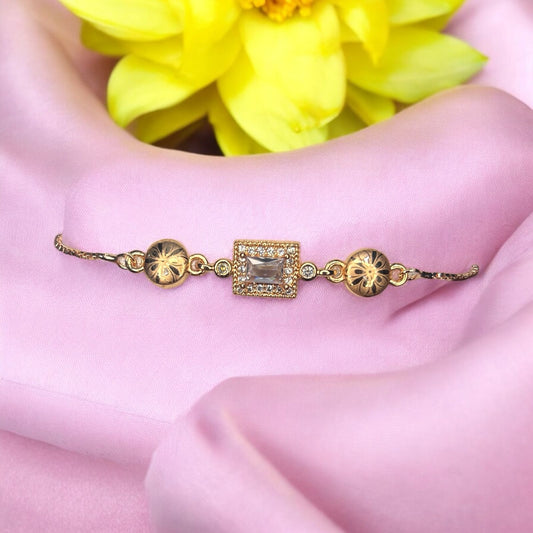 Fancy Stone Bracelet with Adjustable Chain #9