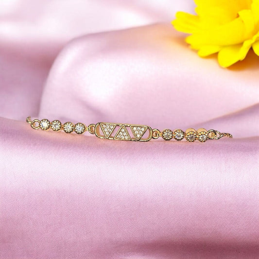 Fancy Stone Bracelet with Adjustable Chain #12
