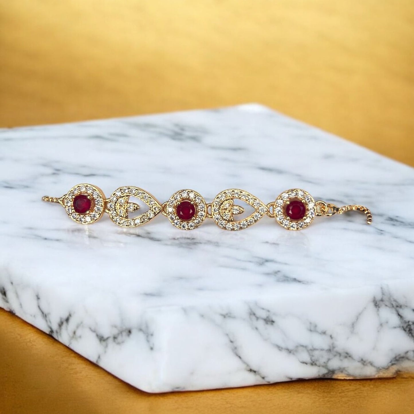 Fancy Stone Bracelet with Adjustable Chain #14