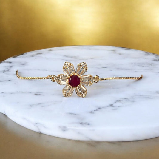 Fancy Stone Bracelet with Adjustable Chain #15