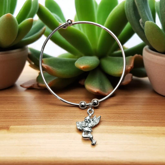 Silver Plated Fancy Bracelet with Angel