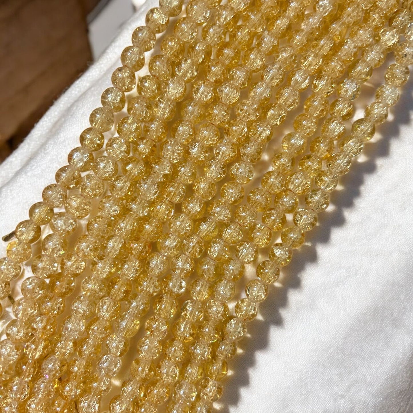 Crackle Beads 8mm - Gold