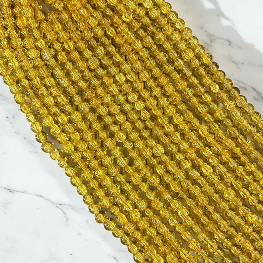 Crackle Beads 8mm - Yellow