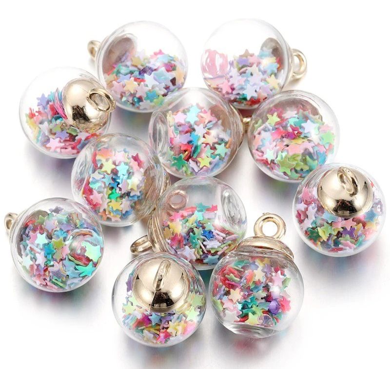 Transparent Round Ball & Colorful Stars