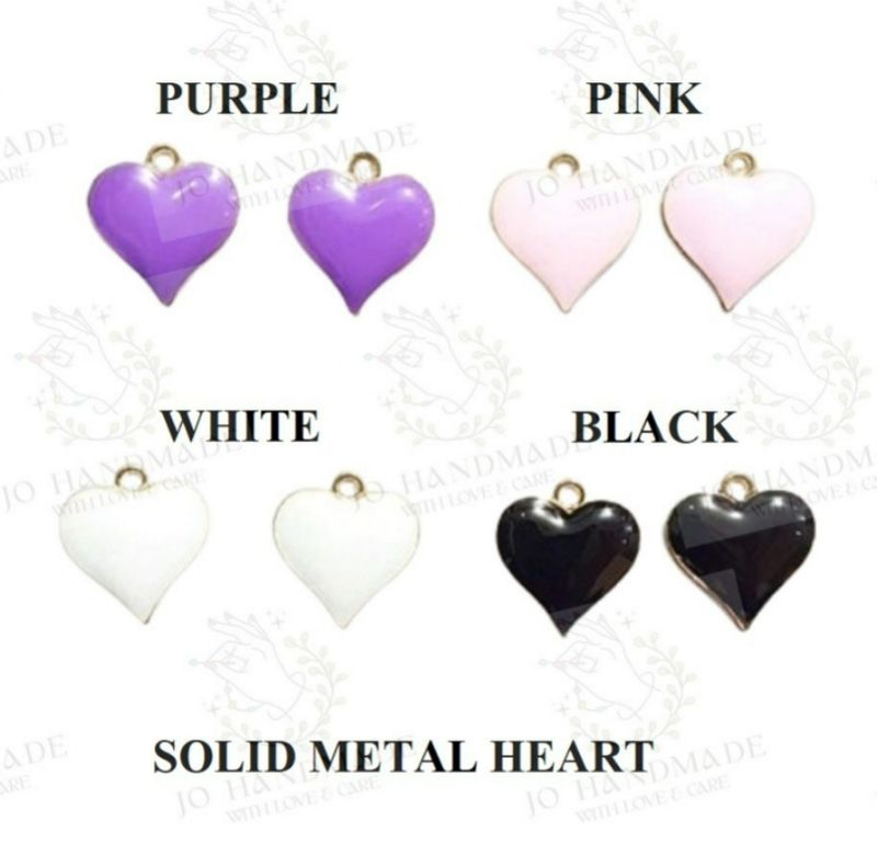 Solid Metal Heart 1pc