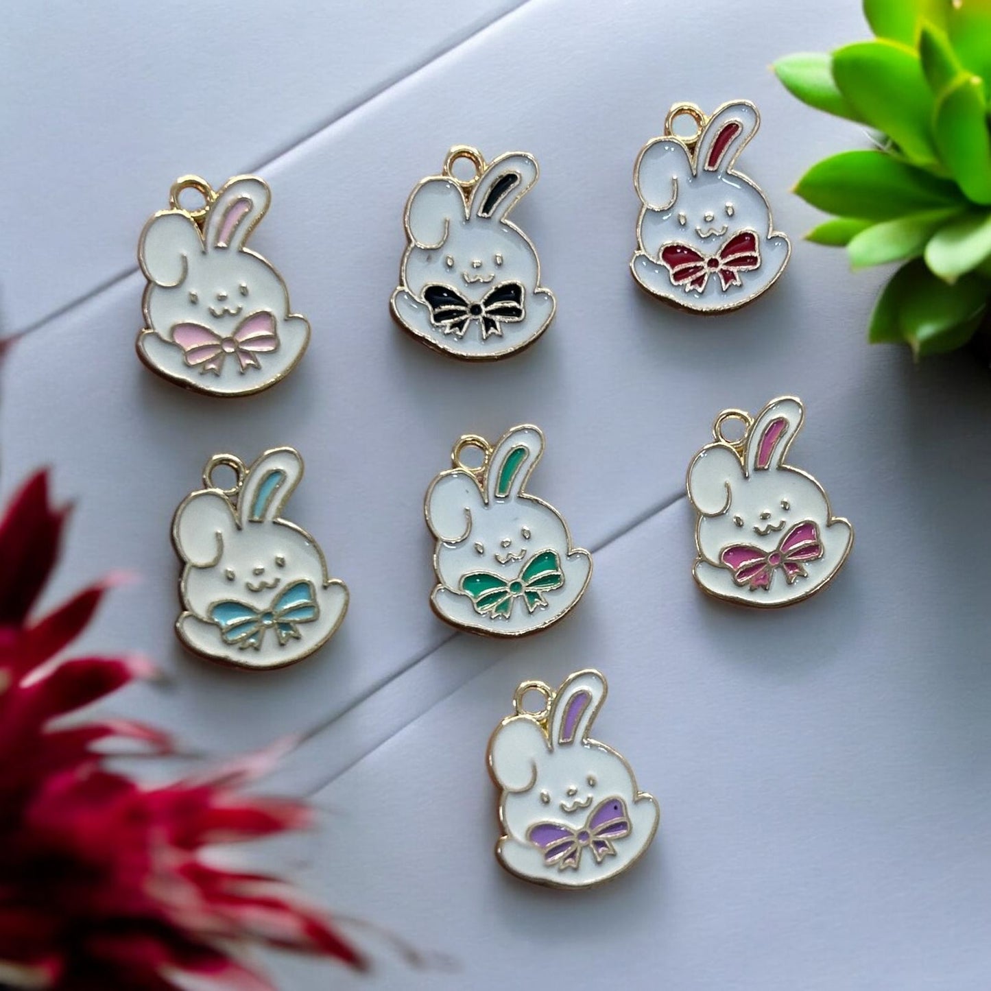 Bunny with Ribbon Charms