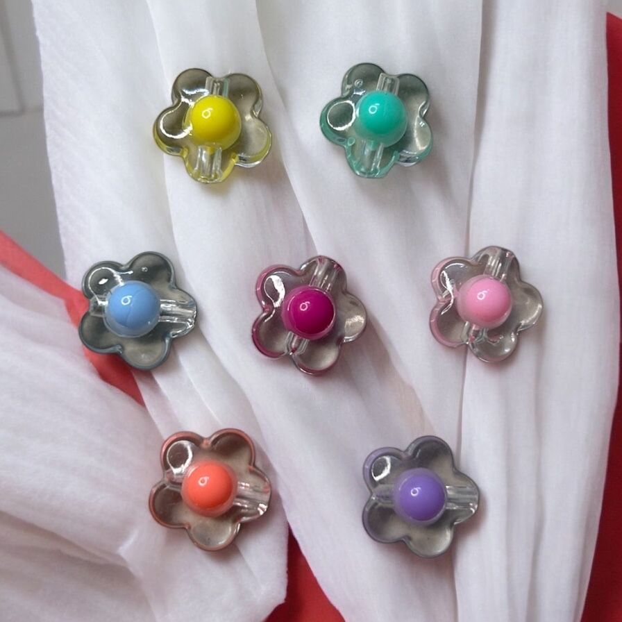 Transparent Acrylic Sunflower Mixed (5 pcs)