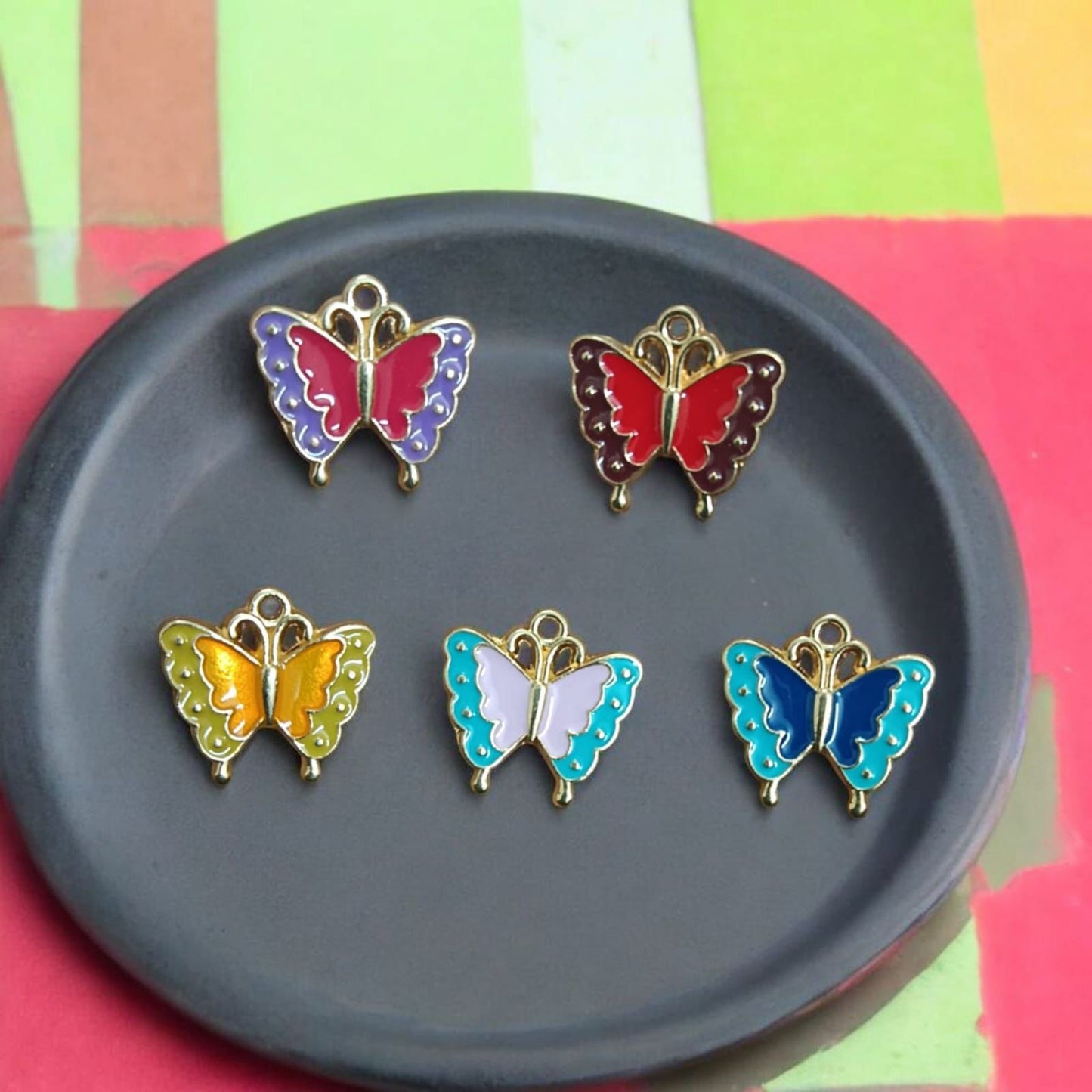 Enamel Double Shade Butterfly