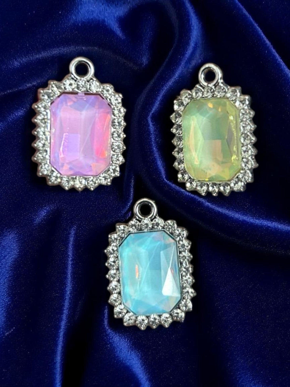 Luxury Rectangle AD Stone Charms (Mixed 1pc)