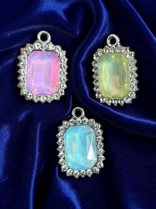 Luxury Rectangle AD Stone Charms (Mixed 1pc)