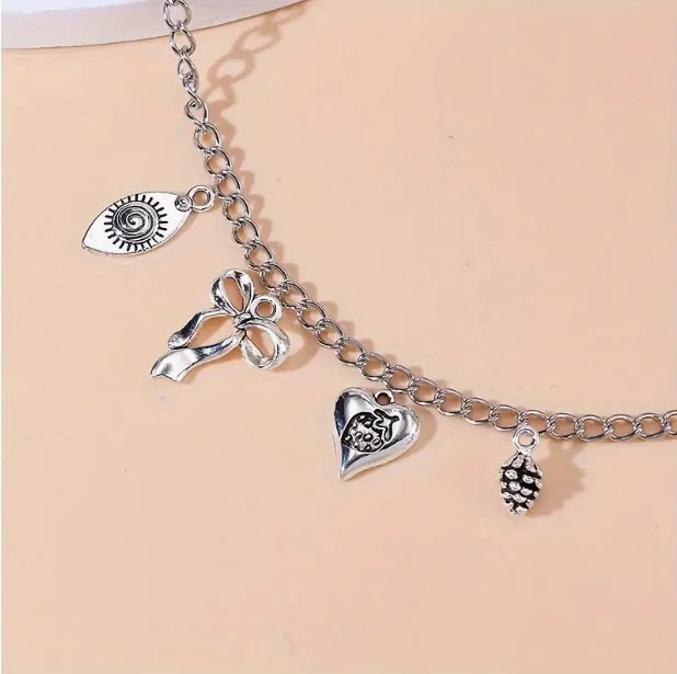 Romantic Stainless Steel Bow Charm - 1pc