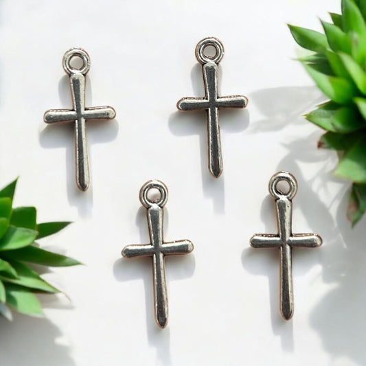 Stainless Steel Cross Charm (Pack of 2)