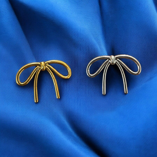 Stainless Steel Bow Knot Charm 1pc