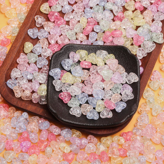 Crack Heart Shape Beads DIY For Jewelry Making Handing Accessories