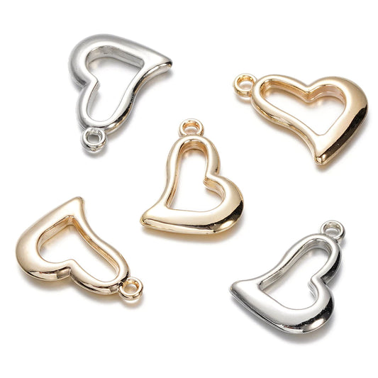 Stylish CCB Heart Pendant Charm (1 PC)